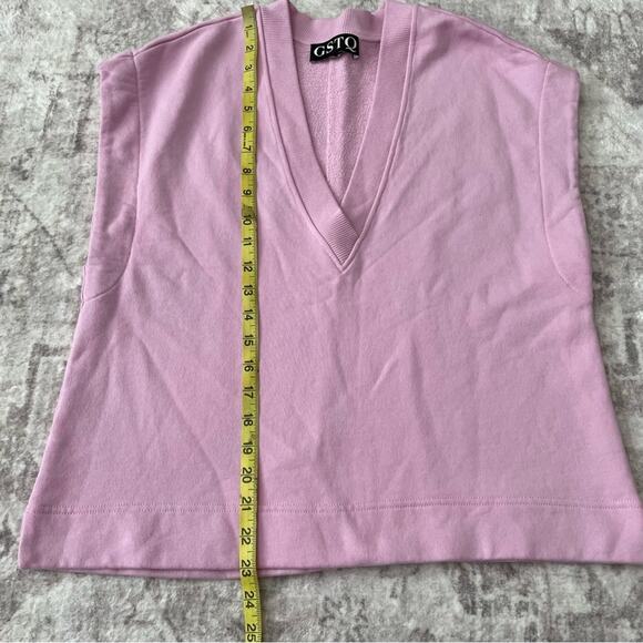 GSTQ Sleeveless V Neck Pullover Sweater Medium - Picture 8 of 9